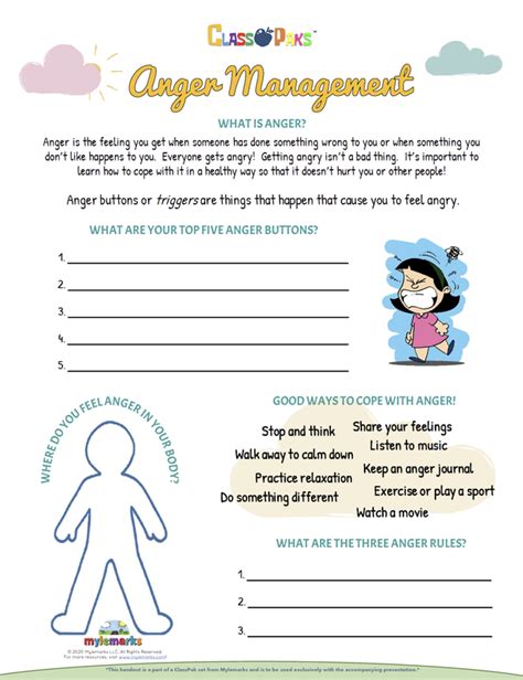 Therapeutic Worksheets For Youth