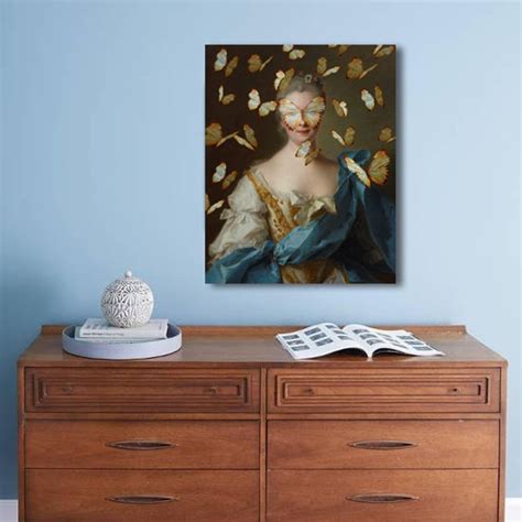 Altered Painting Vintage Portrait Print Eclectic Maximal Wall Etsy
