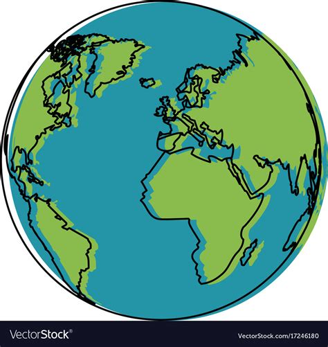 Do you know the name of the longest river in the world? World earth global map continent geography Vector Image