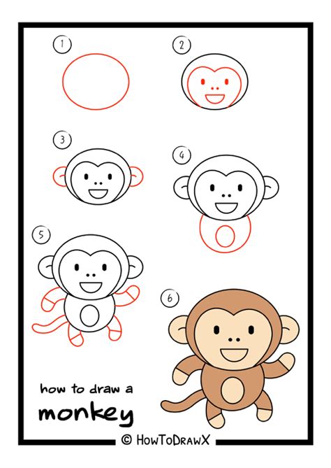 Drawing Lesson 20 How To Draw A Monkey Step By Step Drawing Lessons