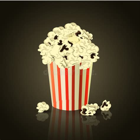 Vector Illustration Of Popcorn Box Stock Vector Illustration Of