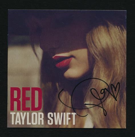 Taylor Swift Signed Red Cd Cover Jsa Coa Pristine Auction