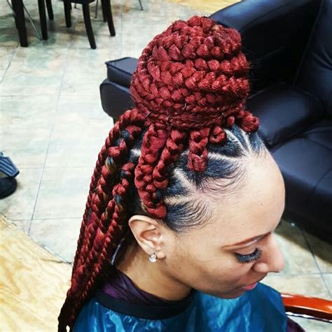 30 Awe Inspiring Red Box Braids Hairstyles You Will Love