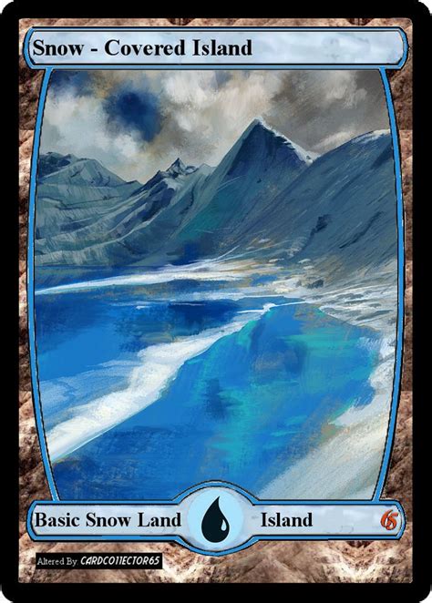 Snow Covered Island Magic The Gathering Cards Mtg Altered Art Mtg