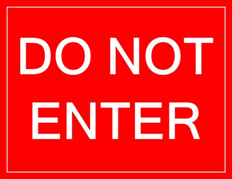 Do Not Enter Signs Printable