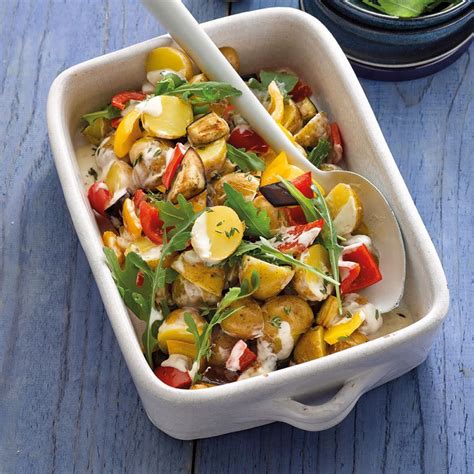 Koche jetzt Mediterraner Kartoffelsalat mit Aubergine in 25 und