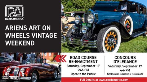 Ariens Art on Wheels Vintage Weekend featuring VSCDA at Road America