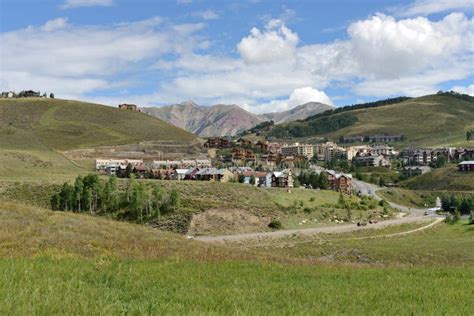 Mountain Resort Crested Butte Stock Photo Image Of Meadow Town