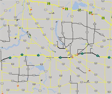 Saskatchewan Highway Hotline Map