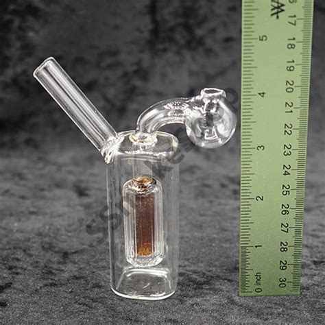 Inner Color Stem Oil Burner Bubbler Glass Pipe 5 Inches • Ssmokeshop