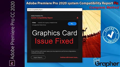Adobe Premiere Pro Graphic Card Issue Fix Adobe Premiere Pro 2022