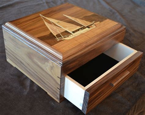 Hand Crafted Keepsake Box For A Sailboat Captain By Dennis Chenoweth