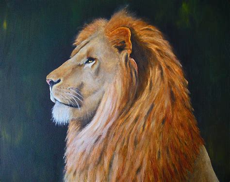 Majestic Lion Painting By Laura Savi