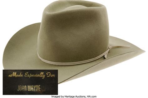 John Waynes Custom Made Cowboy Hat This Handsome Resistol Lot