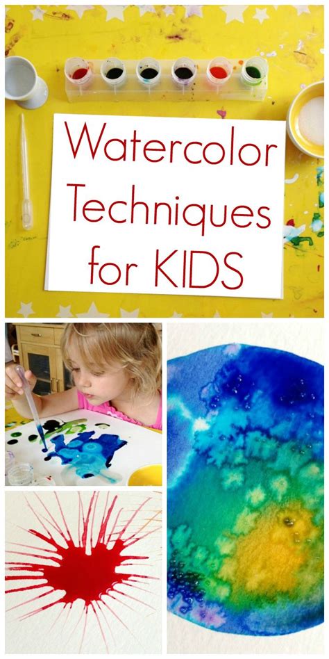 7 Watercolor Techniques For Kids Kids Watercolor Homeschool Art