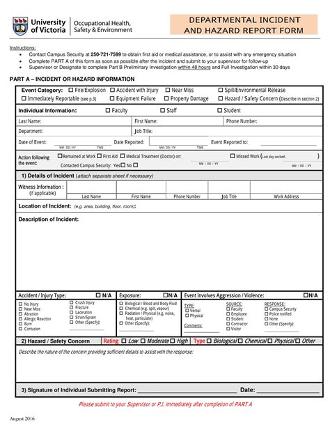 Free 13 Hazard Report Forms In Ms Word Pdf