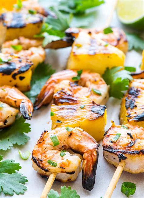 Pineapple Shrimp Kabobs Grill Oven Or Stovetop