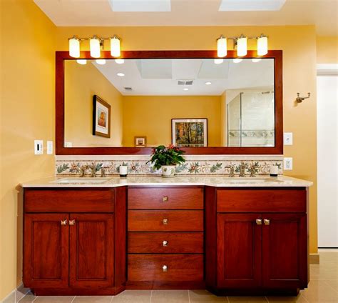 The standard bath vanity light height is roughly 75 inches to 80 inches from the floor, above the mirror. Beautiful Bathroom Vanity Height Design - Home Sweet Home ...