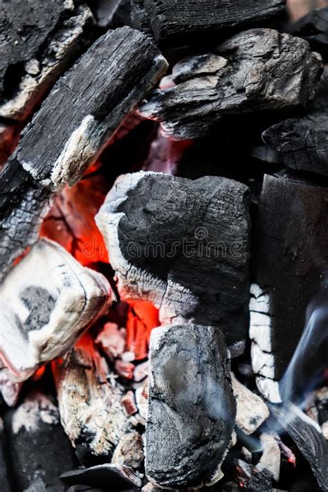 Half Burned Coal With Sparks Flying Around Obraz Stock - Obraz złożonej ...