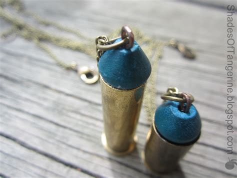 I have been busy bullet necklace bullet jewelry buy all the things bullet casing crystal shapes diy crystals quartz. Shades Of Tangerine: Bullet Necklace (DIY)