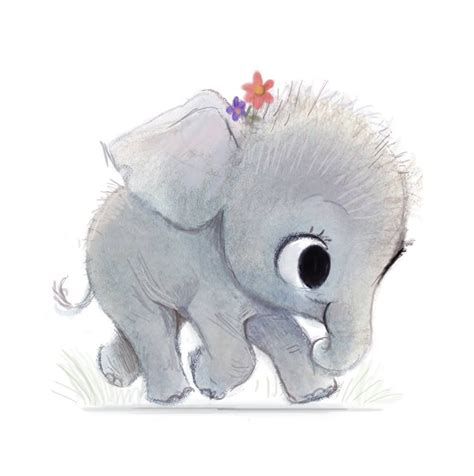 Pin By Vicki Ellefson On Illustrations For Children Elephant Drawing