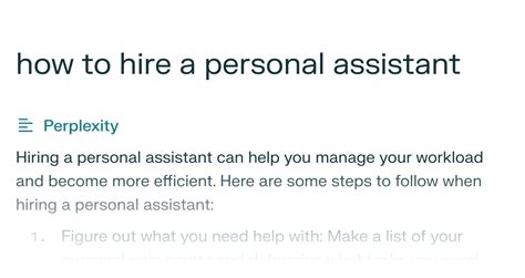 How To Hire A Personal Assistant