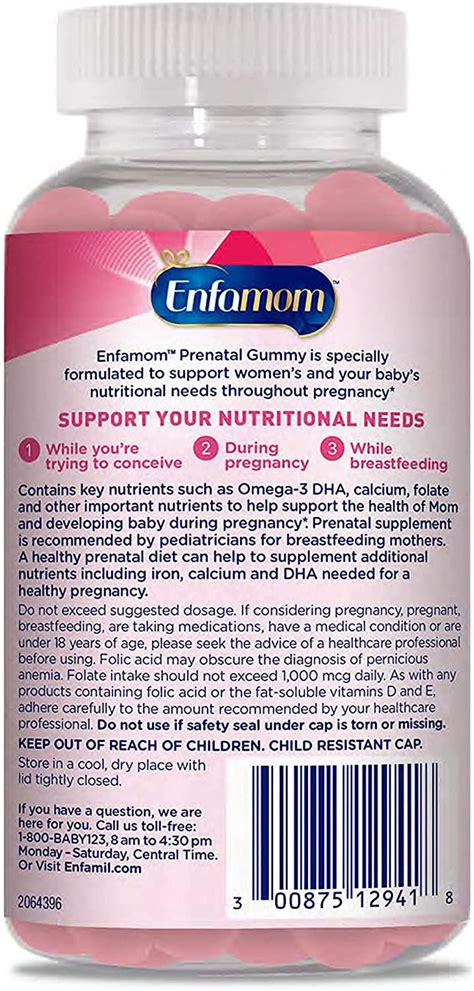 Enfamom Prenatal Multivitamin 75 Gummies Supplement For Pregnant And