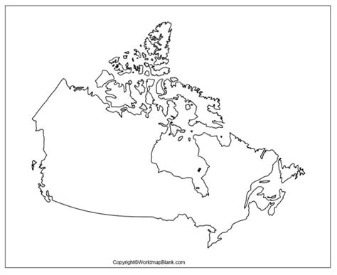 Printable Blank Map Of Canada Outline Map Of Canada Pdf