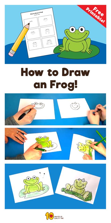 How To Draw A Frog Step By Step For Kids 10 Minutes Of Quality Time
