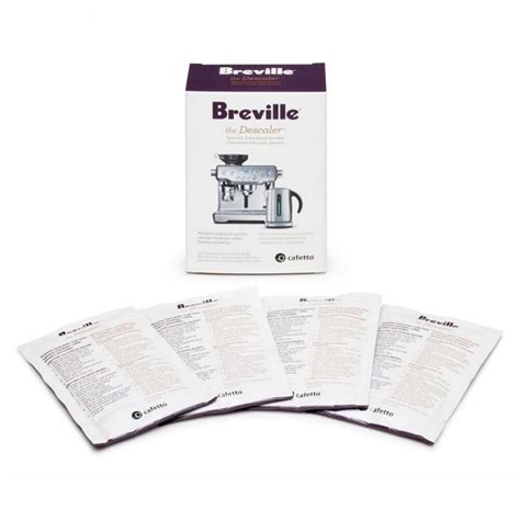 4pk Breville Descaler Packets Powder Cleaner For Coffeeespresso