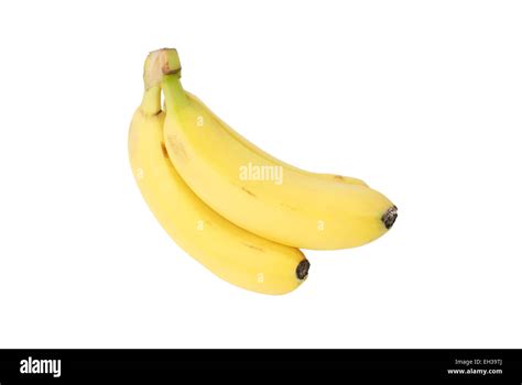 Closeup Of Fresh Yellow Banana Isolated On White Stock Photo Alamy
