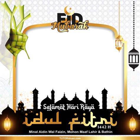 Kita kembali menjadi suci setelah berperang melawan diri sendiri. Desain Twibbon Idul Fitri 1442 H Siap EDIT Format CorelDraw (Free CDR & PNG) - TUTORiduan.com