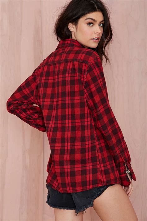 after party vintage tried and true flannel red flannel shirt red plaid flannel style