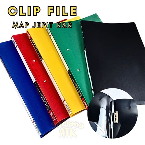 Jual Clip File Plastik Folio Map Jepit Plastik Folio Warna Polos