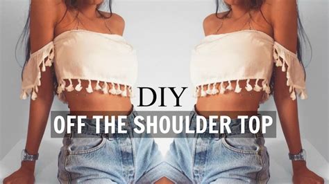 Want designer fashion for (much) less? DIY OFF THE SHOULDER CROP TOP | Mystylediaryy