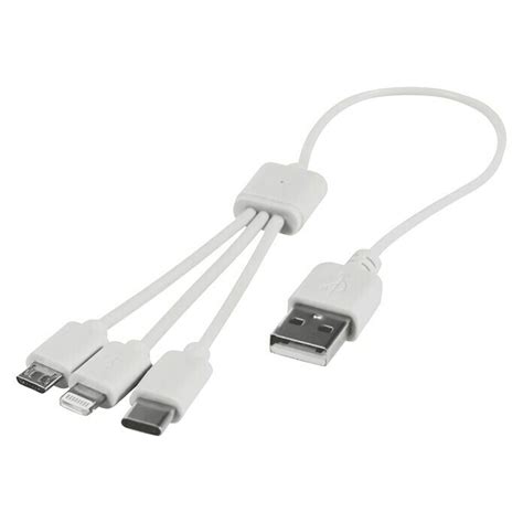 Cartrend USB Ladekabel 3 In 1 Mehrfarbig 8 5 Cm Lightning Stecker