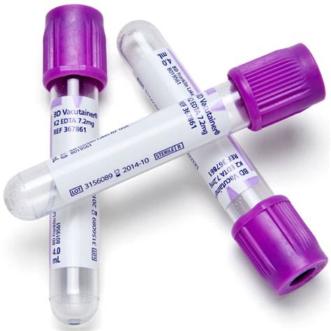 Bd Vacutainer Whole Blood Collection Tube Ml Lavender Box Sexiezpicz