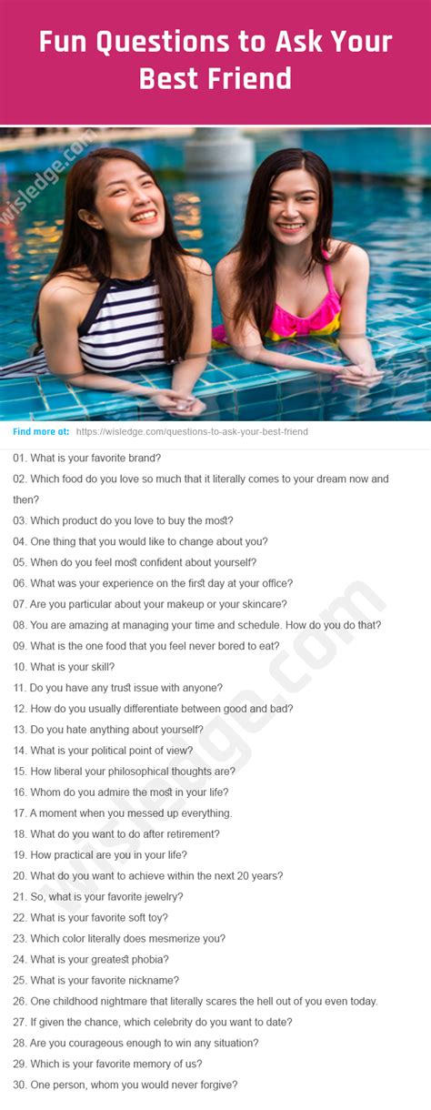 Fun Questions To Ask Your Best Friend Best Friend Questions Questions For Friends Fun