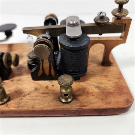 Antique Jh Bunnell Co Ny Railroad Telegraph Key W Sounder On Board