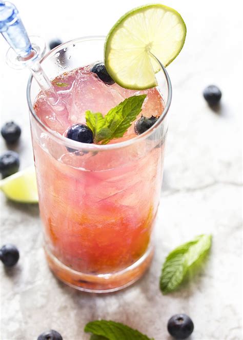 Fresh Blueberry Mojito Recipe Summer Drinks Fresh Blueberry