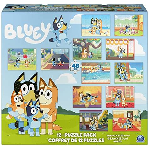 Bluey 12 Pack Of Jigsaw Puzzles For Families Kids And Preschoolers
