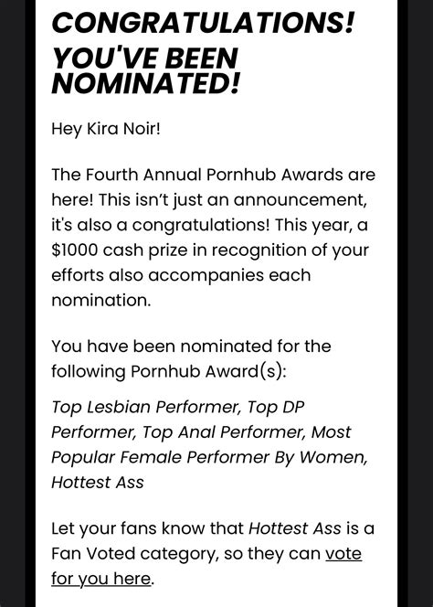 Kira Noir On Twitter Thank You Guys So So Much And Thank You Pornhub 🥰 You Can Vote For Me