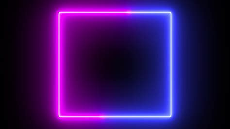 Neon Light Square Stock Video Footage For Free Download