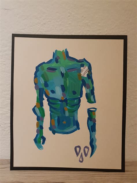 Blue Body Painting Original Acrylic Painting On Hard White Etsy Uk