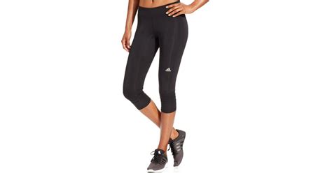 Adidas Synthetic Response Climalite Cropped Leggings In Black Lyst