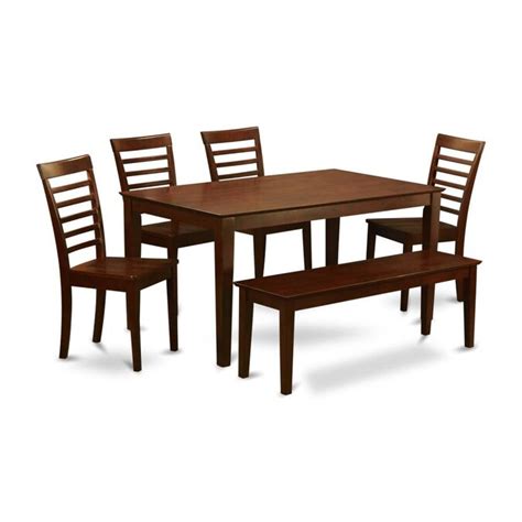 East West Furniture Capri Mahogany Dining Set With Table In The Dining
