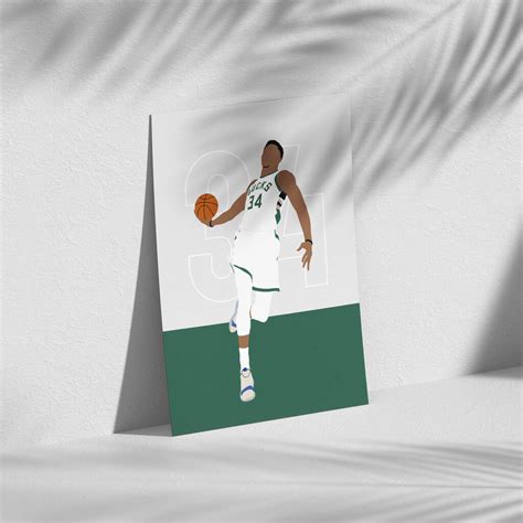 Giannis Antetokounmpo Milwaukee Bucks Basketball Poster By Jack S