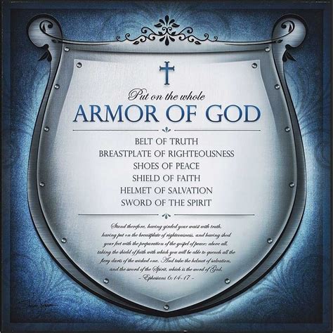 The Full Armor Of God Plaque Features Artwork By Shevon Johnson The
