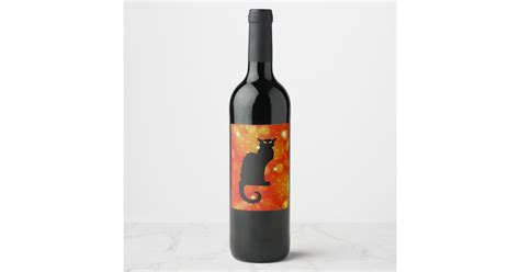 Black Cat Wine Label Zazzle