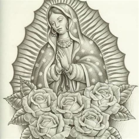 Virgen De Guadalupe Tattoo Outline Best Tattoo Ideas